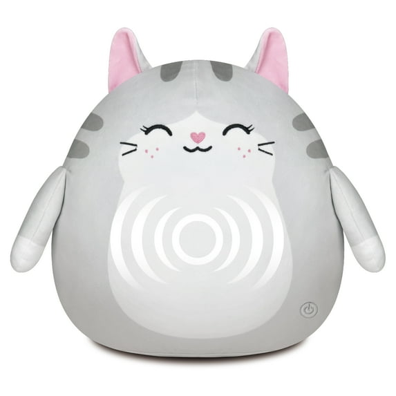 Health Touch 12 inch Squishy Animal Huggable Massager - Gift with Relaxing Vibration - Cat