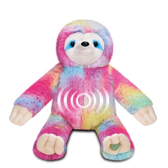 Health Touch Huggable Massager Gift with Relaxing Vibration, for Neck and Back Massager - rainbow sloth