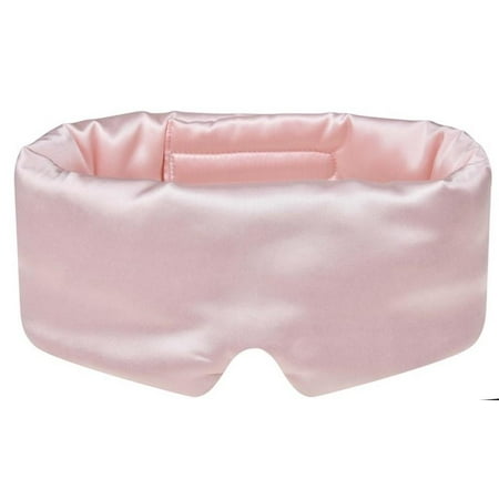 Health Touch Large Size Silky Soft Satin Eye Mask, Sleep Mask with Adjustable Band - Pink