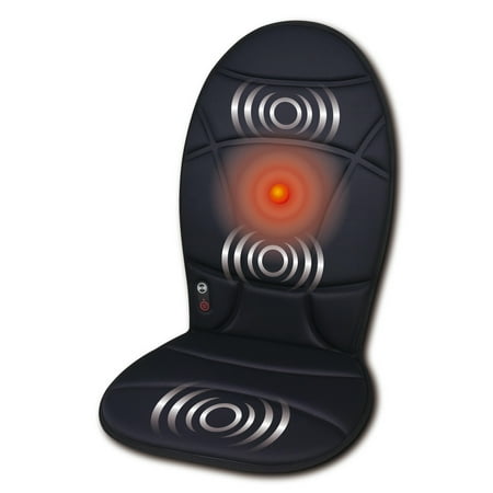 Health Touch Massage Seat Topper with Heat, Vibration Massager, Back, Lumbar and Thigh Relaxation