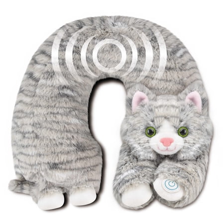 Health Touch Neck Massager Gift with Relaxing Vibration, U-Shaped Lightweight – Cat