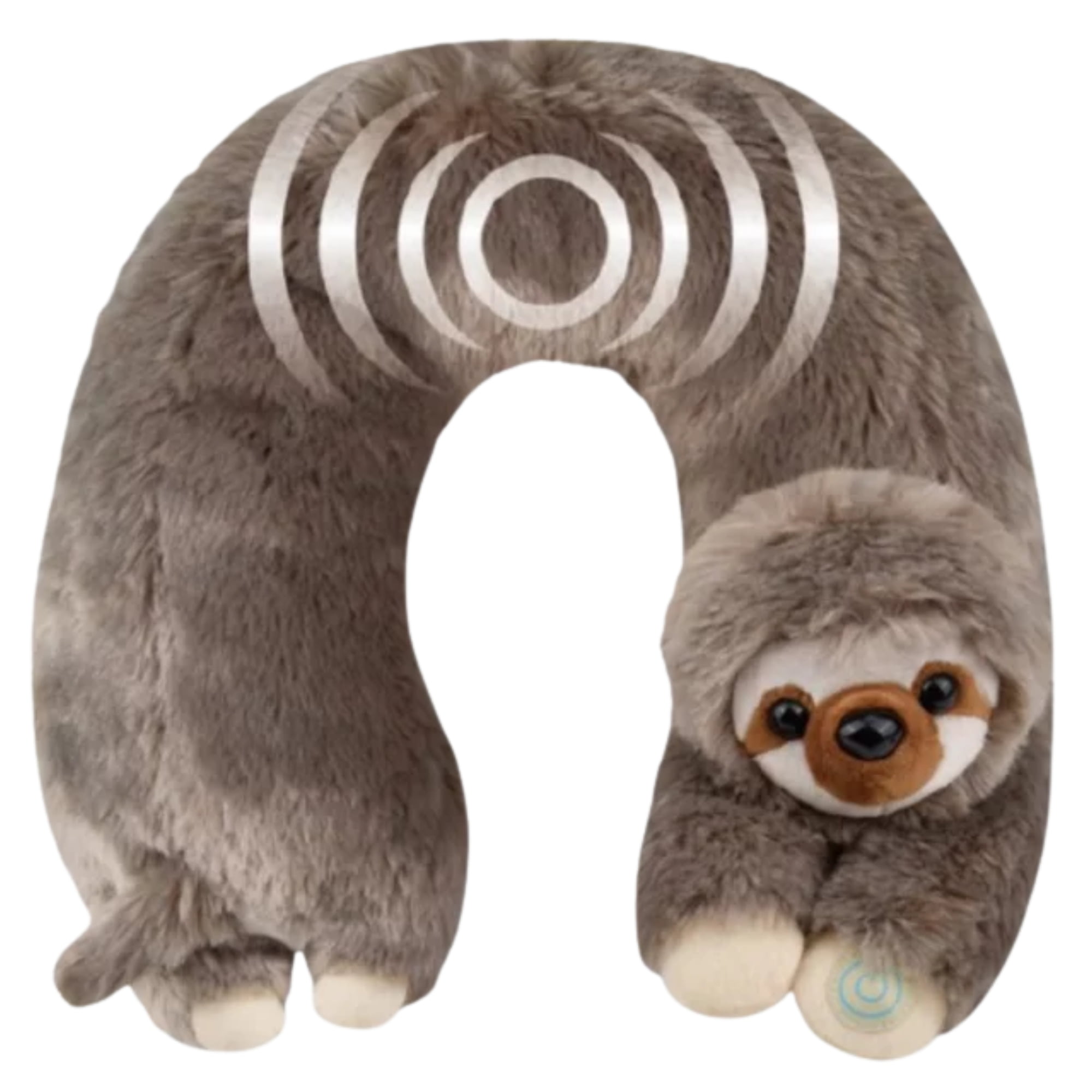 Health Touch Neck Massaging Massager Gift with Relaxing Vibration, Massage Cushion Pillow for Neck Back Shoulder Pain Relief, Men & Women Soft Travel Massage Wrap (Sloth) & Custom Storage Carrier