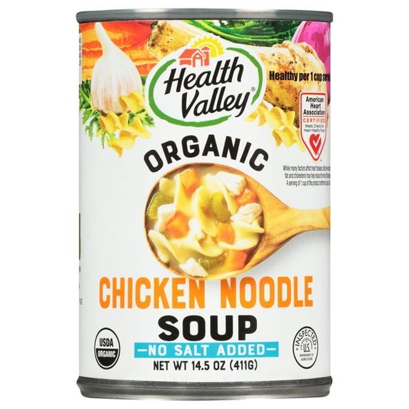 Health Valley Chicken Noodle Soup No Salt 15 oz (Pack Of 12)
