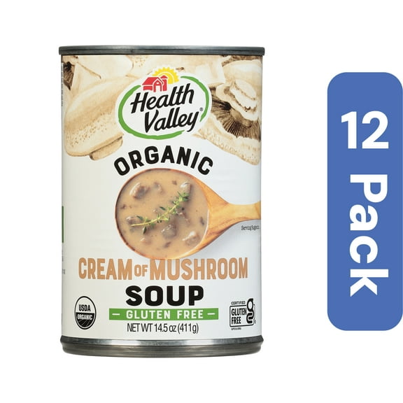 Health Valley Cream Of Mushroom Soup 14.5 oz (Pack Of 12)