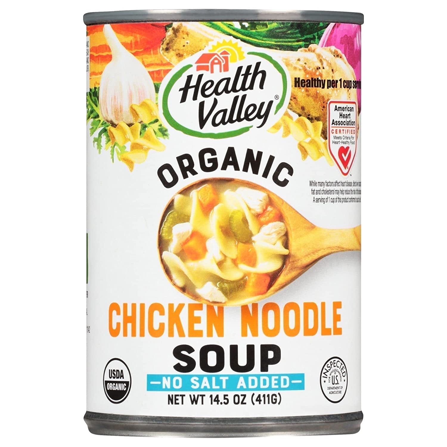 Health Valley Organic Soup Low Sodium Chicken Noodle 14.5 oz Pack of 2