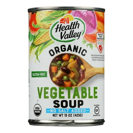 Health Valley Organic Soup - Vegetable No Salt Added - Case Of 12 - 15 Oz.