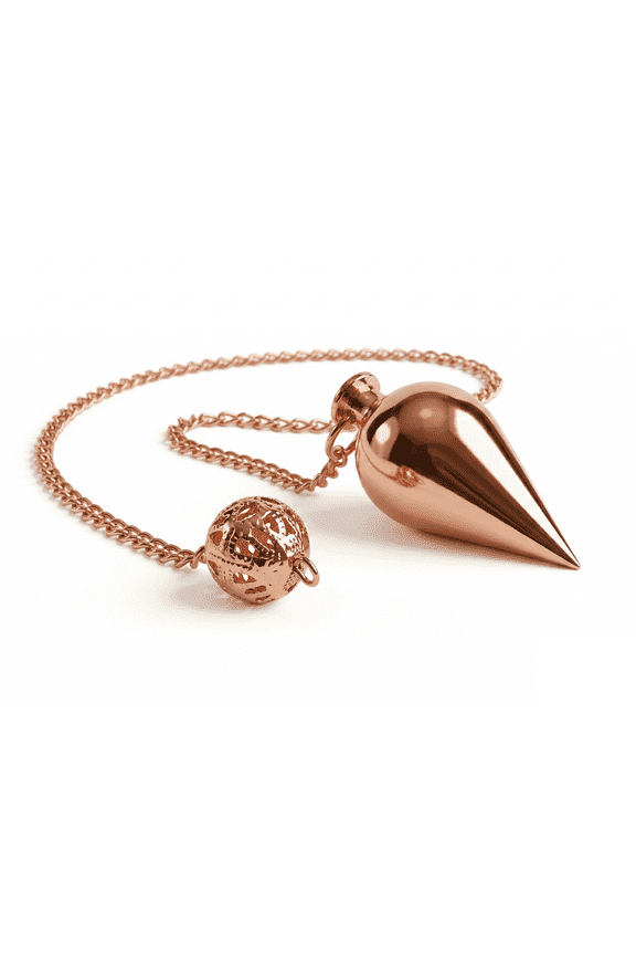 Health & Wealth Cone Copper Metal Pendulum For Divination Dowsing Reiki Meditation Pendulum Pendulum