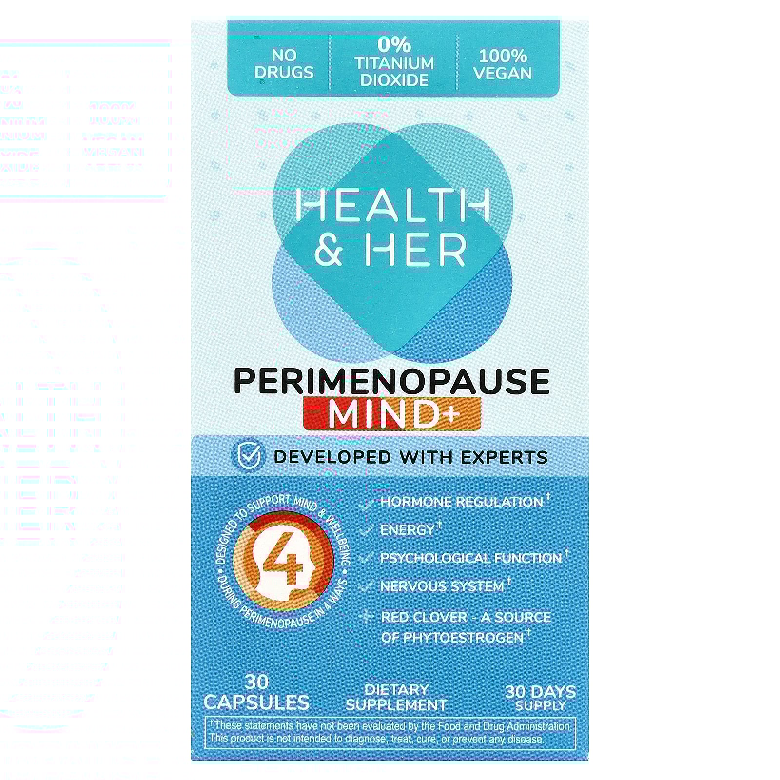 Health and Her Perimenopause Mind+, 30 Capsules