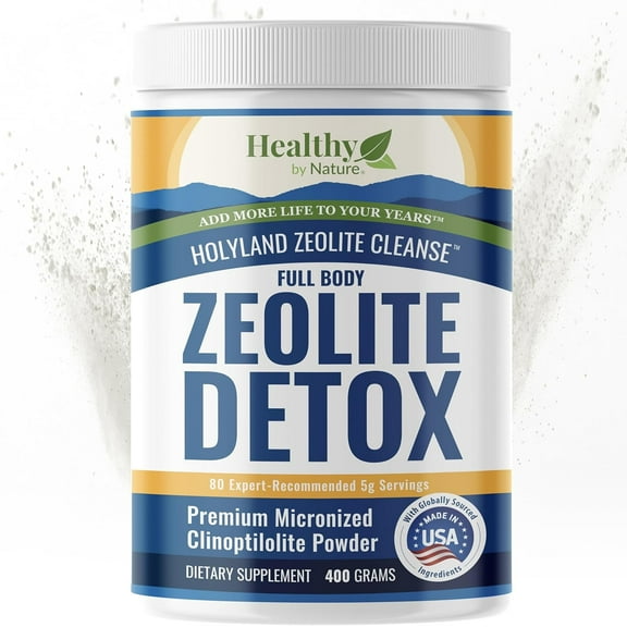 Healthy by Nature HolyLand Zeolite Cleanse Body Detox Powder for Immune Support and Gut Health, 16 oz (400 g)