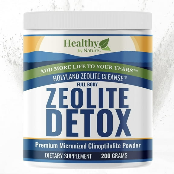 Healthy by Nature HolyLand Zeolite Cleanse Body Detox Powder for Immune Support and Gut Health, 7.05 oz (200 g)
