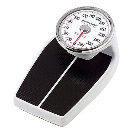 Health o Meter Bathroom Scale with Raised Dial Scale, Black & White, 400 lb. Capacity