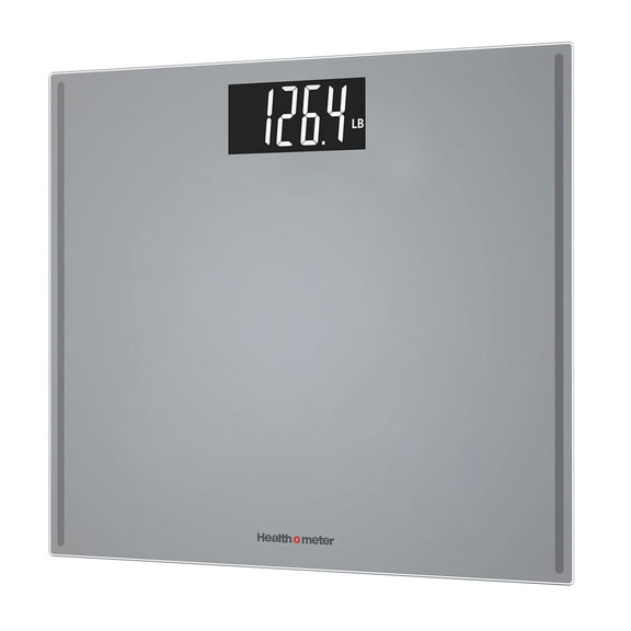 Health o meter Extra Wide Platform Digital Bathroom Scale with Advanced Technology, 500 lb Capacity, Grey
