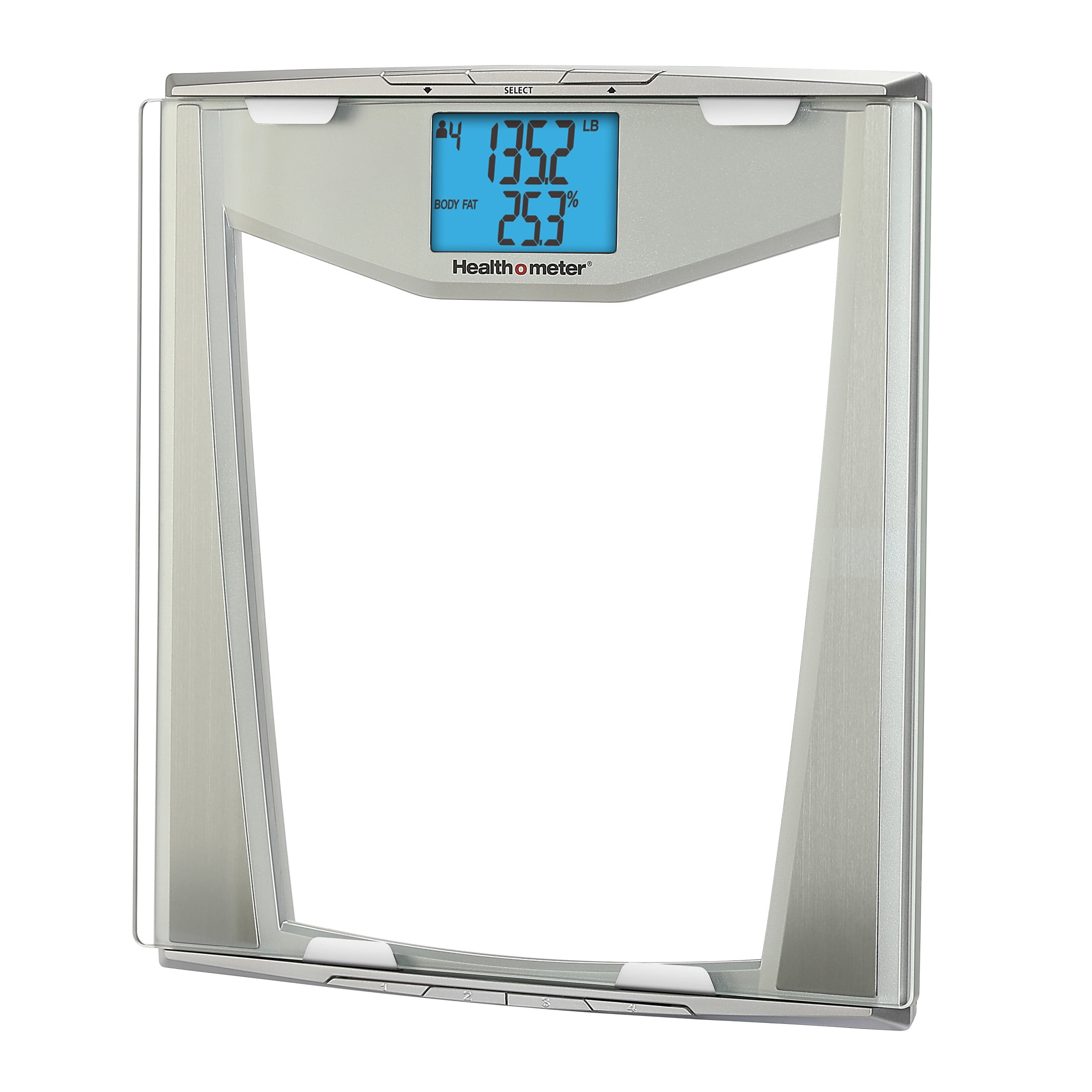 Health O Meter Extra Wide Digital Scale, 440 Lbs Capacity, Backlit Lcd  Display, Silver