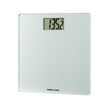 Health o meter Weight Tracking Digital Scale, 400 lbs Capacity, LCD Display, Glass Platform, 2 Users, Silver