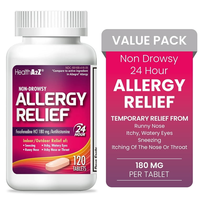 HealthA2Z Allergy Relief | Fexofenadine Hydrochloride 180mg
