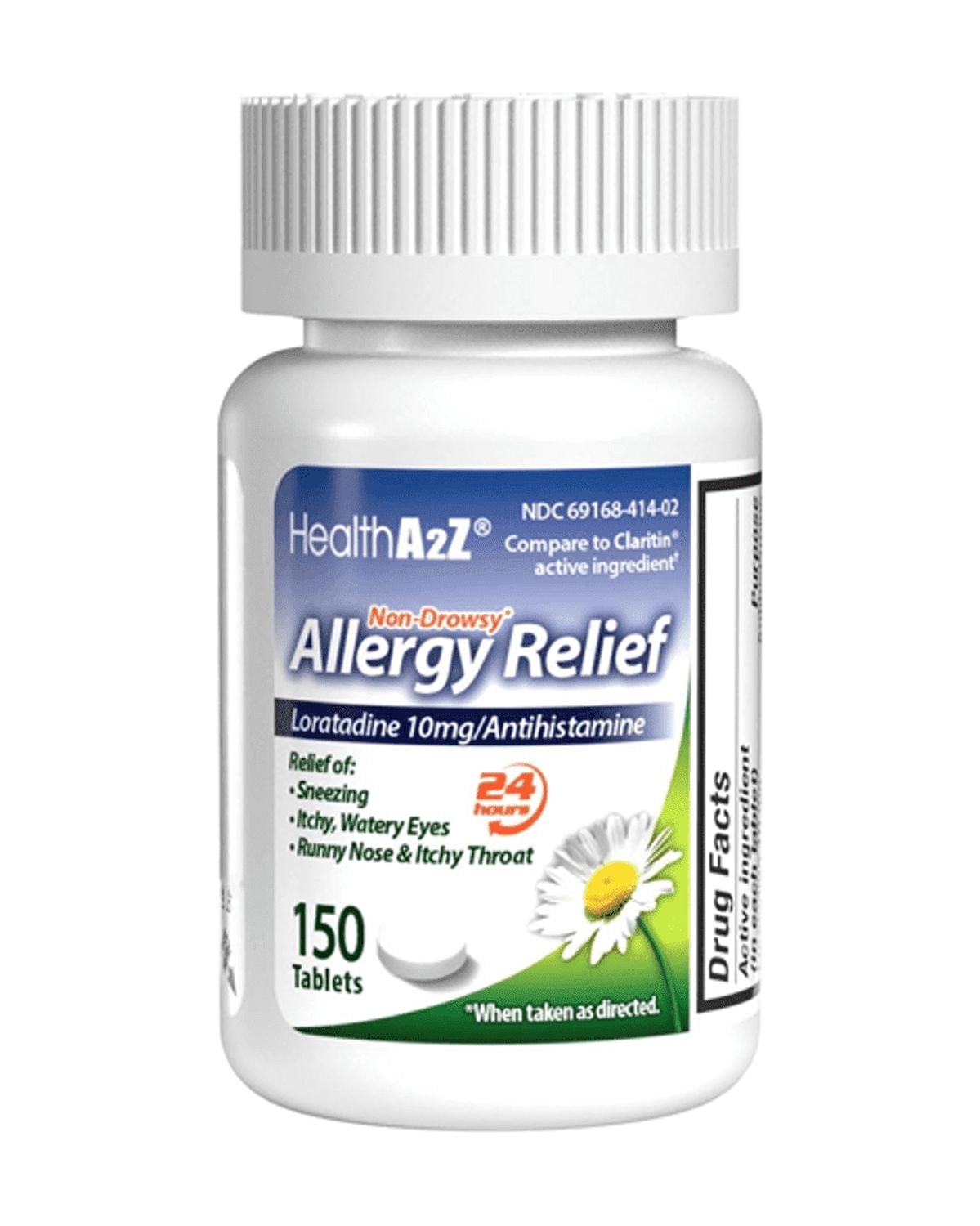 HealthA2Z® Allergy Relief | 150 Count | Loratadine 10mg | 24HR Non