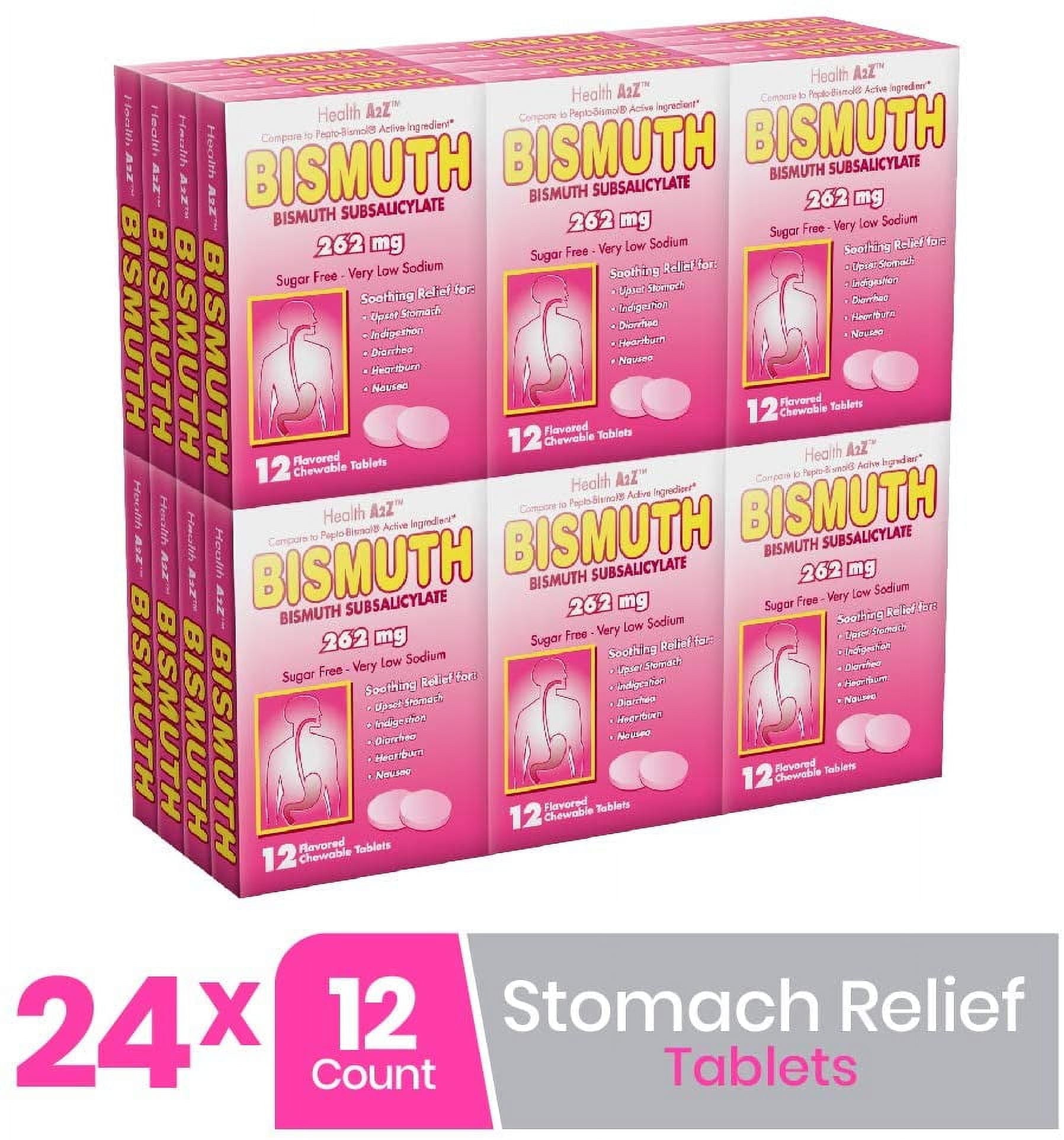 HealthA2Z Bismuth Subsalicylate Chewable Tablets