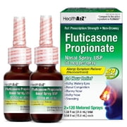 HealthA2Z® Fluticasone Propionate Nasal Spray | 240 Sprays | 50 mcg per Spray | 24 Hour Allergy Relief | 120 Sprays x 2 Pack | Relief from Nasal Congestion | Runny Nose | Sneezing