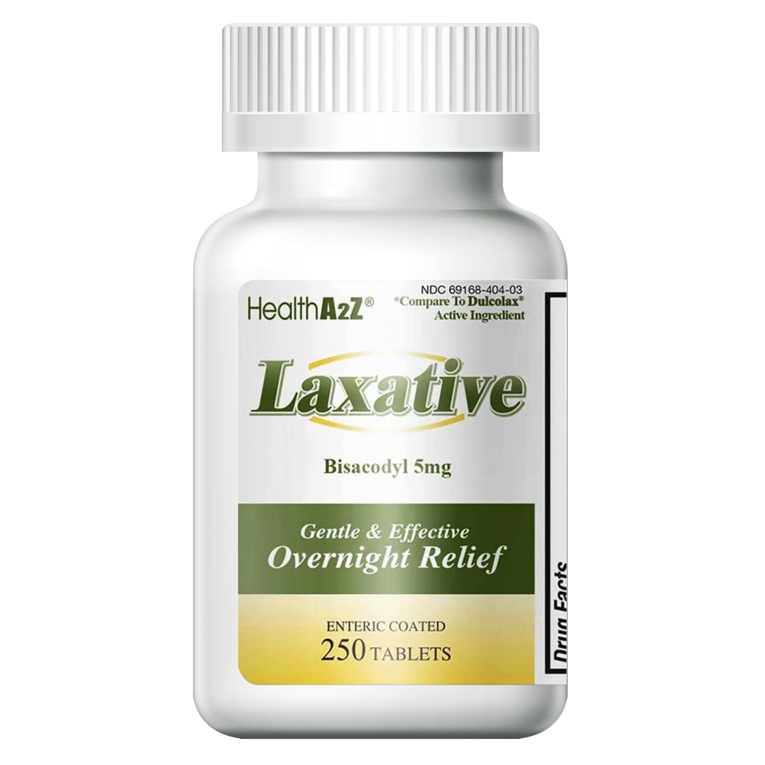 HealthA2Z® Laxative Bisacodyl 5mg Formula Pills, 250 Tablets for