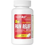 HealthA2Z® Pain Relief Extended Release | Acetaminophen 650mg | 8 Hours | Arthiritis Pain | Pain Reliever - Fever Reducer | Contains no Aspirin (300 Count)