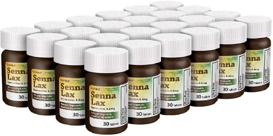 HealthA2Z Senna Laxative, Sennoside 8.6mg, Compare to Senokot Active Ingredient, 24 Packs of 30 Tablets(720 Tablets Total), Value Package
