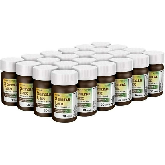 HealthA2Z Senna Laxative, Sennoside 8.6mg, Compare to Senokot Active Ingredient, 24 Packs of 30 Tablets(720 Tablets Total), Value Package