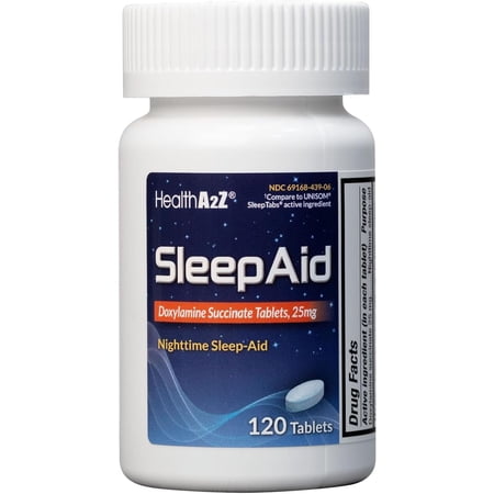 HealthA2Z Sleep Aid | Doxylamine Succinate 25mg | 120 Tablets