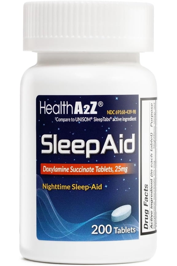 Sleep Aid | Doxylamine Succinate 25mg | Non Habit-Forming (200 Counts (Pack of 1))