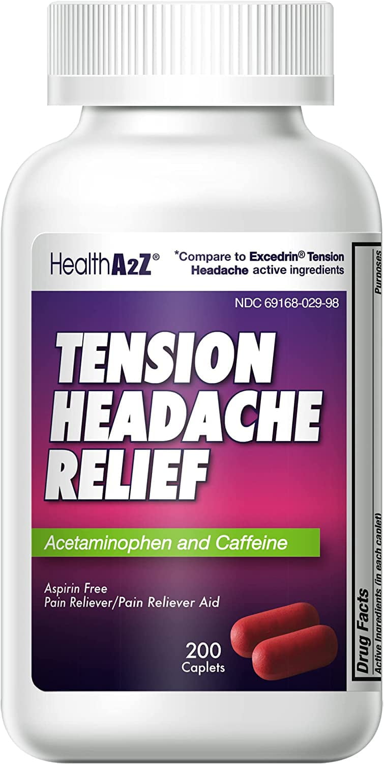 HealthA2ZÂ® Tension Headache Relief Acetaminophen 500mg Caffeine