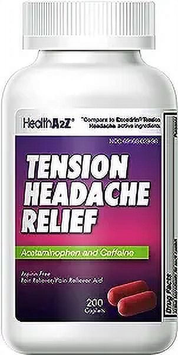 HealthA2Z Tension Headache Relief, Aspirin Free, Compare to Excedrin