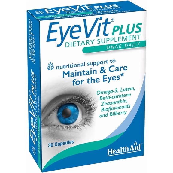 HealthAid Eye Vit Plus, Nutritional Vision Support, 30 Capsules