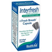 HealthAid Interfresh, 60 Soft Gel Capsules, Twice Daily, Fights Bad Breath and Aids in Digestion and Colon Health, Feel Fresh All Day Long