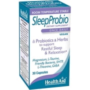 HealthAid SleepProbio, with Magnesium, 5-HTP, GABA, Ashwagandha & Probiotics, 30 Vegan Capsules