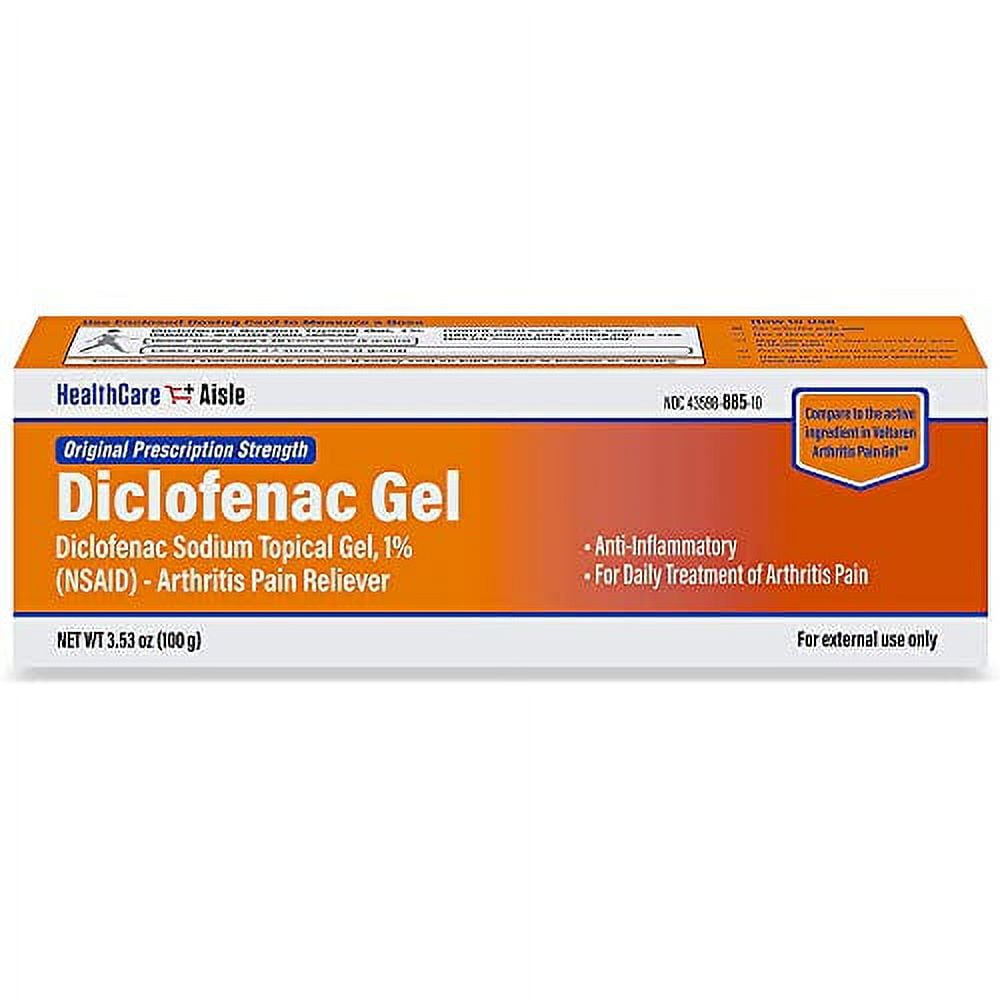 Healthcareaisle Diclofenac Gel 1 Arthritis Pain Relief 100 G Tube