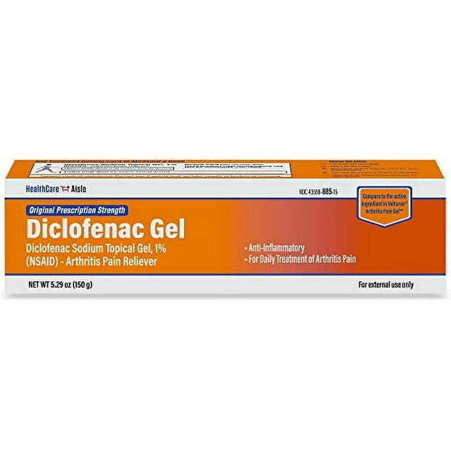 HealthCareAisle Diclofenac Gel, 1, Arthritis Pain Relief 150 g tube
