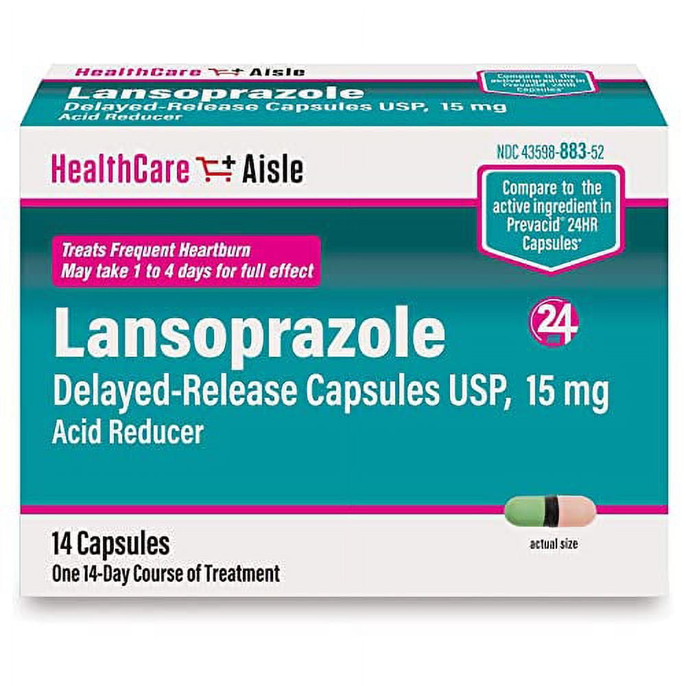 HealthCareAisle Lansoprazole 15 mg â€“ 14 Delayed-Release Capsules â ...