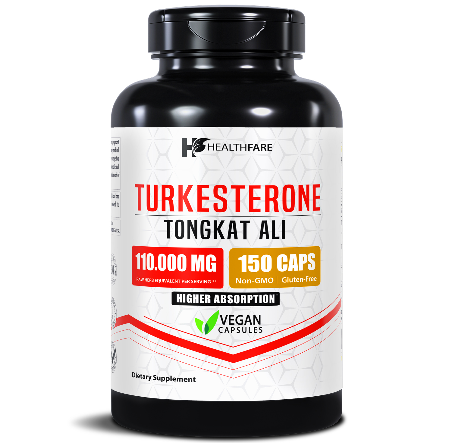 HealthFare Turkesterone with Tongkat Ali Capsules 110,000mg | 150 ...