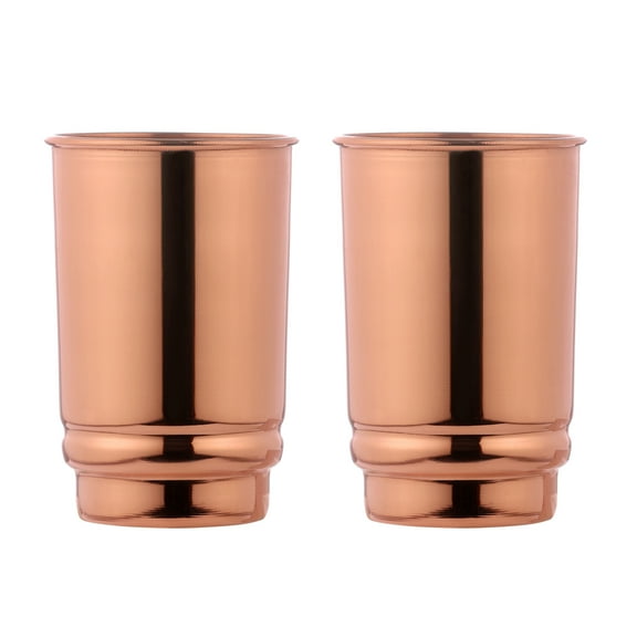 HealthGoodsIn - Pure Copper (99.74%) Tumbler Set of 2 For Ayurveda Health Benefits - 350 Ml (11.8 US Fl Oz) Capacity