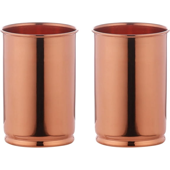 HealthGoodsIn - Pure Copper Ayurvedic Tumbler (Plain) - Unlined, Uncoated, Lacquer-Free - 300ml