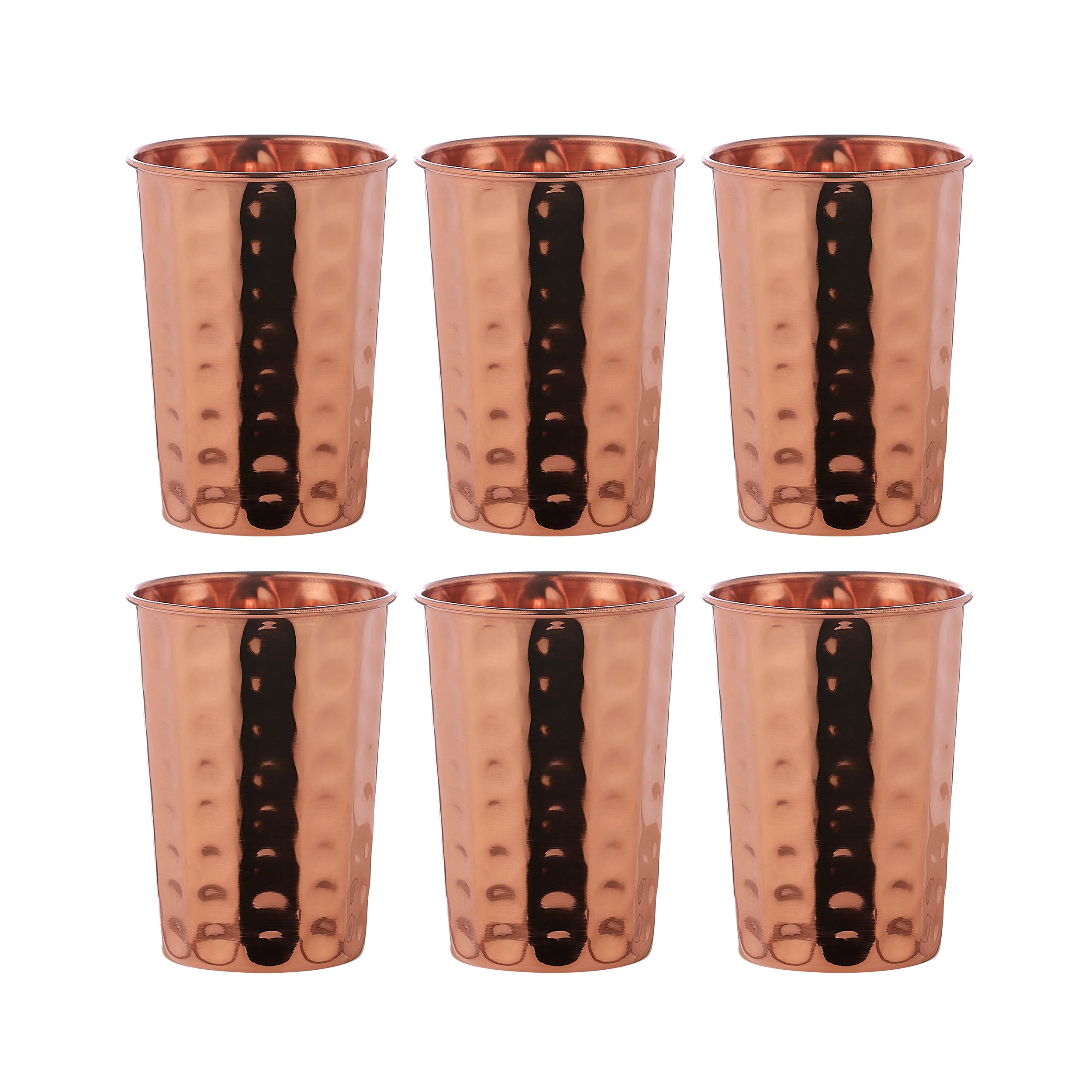 HealthGoodsIn - Set Of 6 Hammered Pure Copper Tumblers For Ayurveda Health Benefits 350 Ml 11 8 Us Fl Oz Capacity B930d2a5 41ca 4771 A2e2 Aa34a843477b.83ac6fbdc4762895b1c1255262ce9079 - View #4