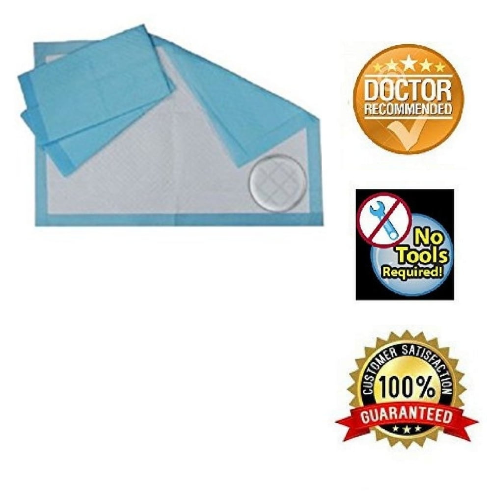 Healthline (Chux) Disposable Underpads 23 x 36 Plus Bonus, Waterproof Highly Absorbent Bed Pads for Adults, Children and Pets, Large Size, Blue, Count (100/Pack)