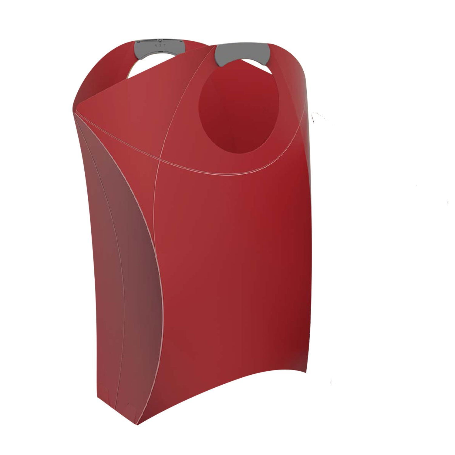 HealthLine Collapsible Laundry Hamper with Durable Handles, Red