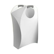 HealthLine Collapsible Laundry Hamper with Durable Handles, White