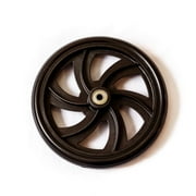 HealthLine Rubber 8 in Casters, Black, 2 Count