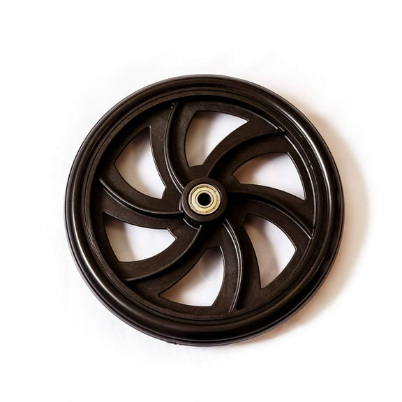 HealthLine Rubber 8 in Casters, Black, 2 Count