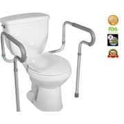 Healthline Trading Toilet Safety Frame, Adjustable Bathroom Safety Rails, Toilet Support Handrails for Elderly