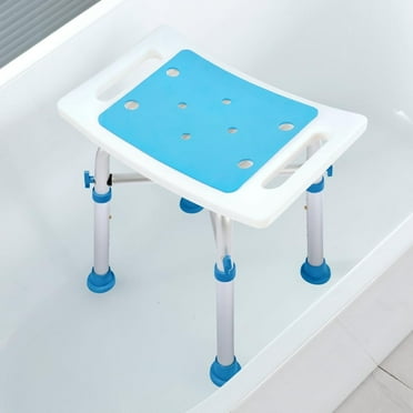 HealthLine Upgraded Heavy Duty Shower Stool 550 lbs Bath Seat Chair, Tool-Free Assembly Height Adjustable Bath Bench with Padded Seat and Assist Grab Bar for Seniors, Elderly, Disabled, Handicap and Injured