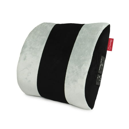 HealthMate Heated Massage Lumbar Cushion - Gray