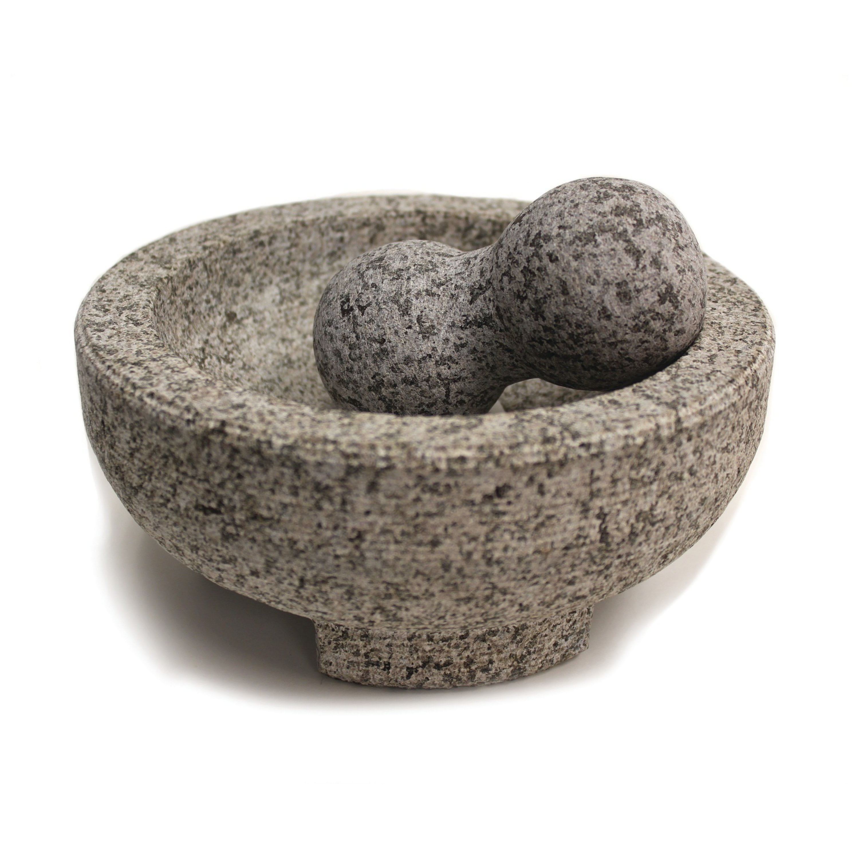 Bene Casa granite mortar and pestle set, 8.5-inch diameter, high-quality  granite