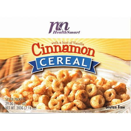 HealthSmart High Protein Cinnamon Cereal, 15g Protein, Low Calorie, Low Sugar, Low Fat, Gluten Free, KETO Diet Friendly, Ideal Protein Compatible, 7 Count Box